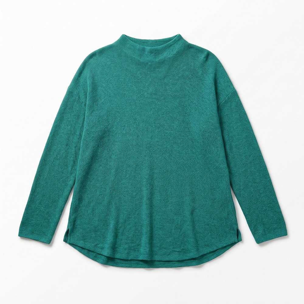 Old Navy M Womens Teal Green Mock Neck Sweater Casual Cozy Knit Top